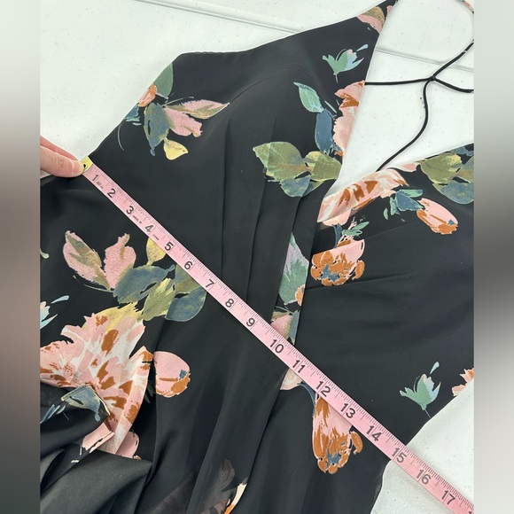 Jenny Yoo Farrah Floral Halter Maxi Dress Slit Backless Romantic Wedding Guest - Picture 8 of 16